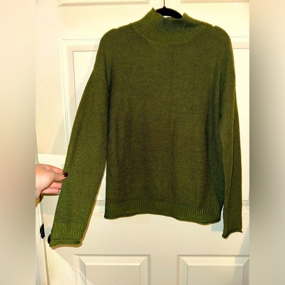 Merokeety women’s green mock neck soft sweater S winter fall cozy - Picture 1 of 7